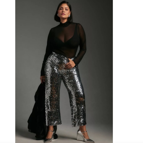 Code x Mode Sequin Pants Wide Leg in black - Picture 2 of 10